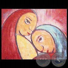 FIGURAS, 1954 - Óleo de LILI DEL MÓNICO